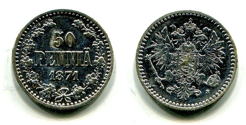Penniä finnland 1871 - 50,