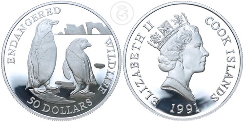 Cook islands dollar - 50, 1991